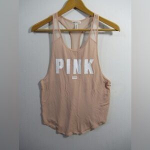 PINK Victoria's Secret Light Pink Relaxed Cut-Out Tank Top